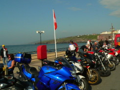 We saw many many motorcycles all over the island