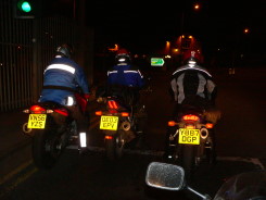 Night Riding- note the differences in visibility