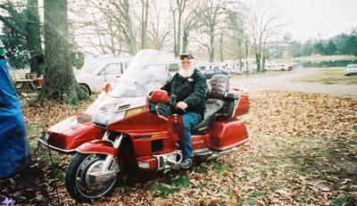 I couldn't kick my husband off long enough to get a pic of me on it but this was my goldwing.