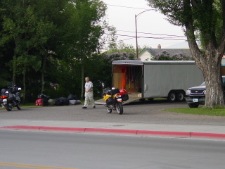 Our Motorcycles traveled across country in a van 