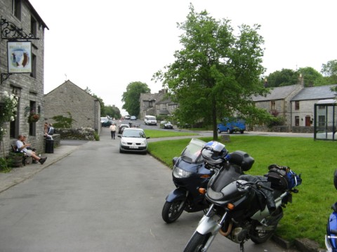 A small english village welcomes our motorcycles.