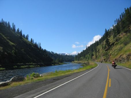 To my left is the Lochsea river, as I ride down the Lolo pass toward  Kaskia, Idaho.
