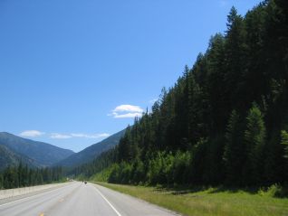 A sunny road somewhere in the western States.