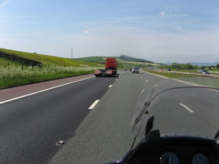 highway riding in England - pass on the right