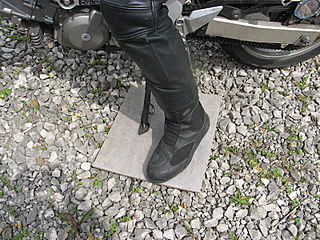 Motorcycle safety - kickstand board