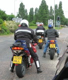Group riding - in formation for visibility