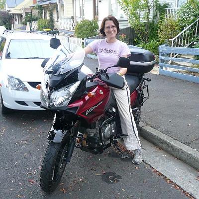 Anissa with Anna, My 2007 Suzuki V-Strom