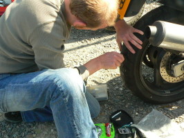 Flat Motorcycle Tire