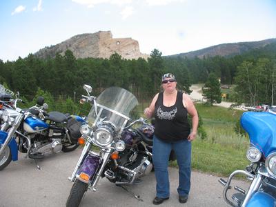 At Crazy Horse Monument just before I went down on my Roadking.