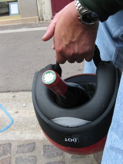 Motorcycle Helmet in use