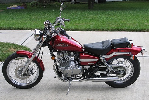 Beautiful Red Honda Rebel Motorcycle