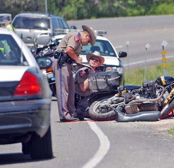 Motorcycle Accident Scene