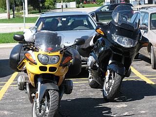 Our motorcycles parked.