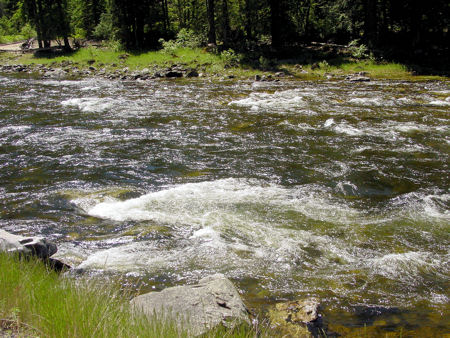 The raging Salmon River in Idaho