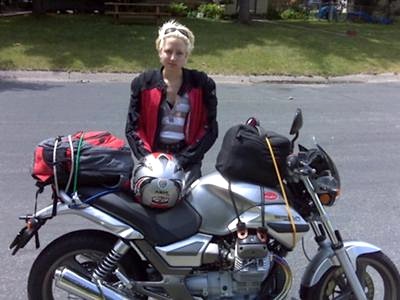 Kate and Filomena Geared Up for a Ride