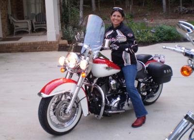 Terri and her bike Roxanne