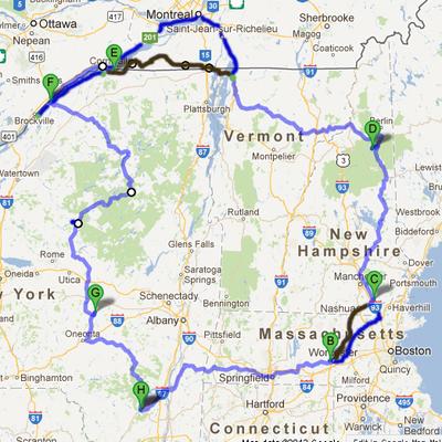 1200 Mile Loop Map