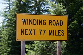 A very frequently photographed sign on the Lolo Pass