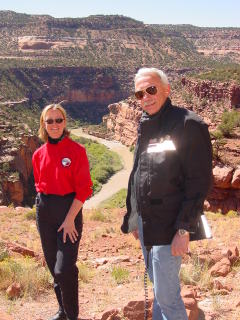 Us - somewhere in Utah - long after I learned to ride.