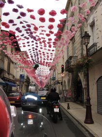 A festival street somewhere in Burgundy, France