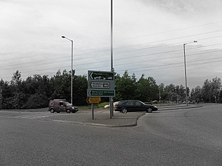 riding through a roundabout