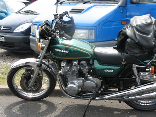 A Beautiful Older Kawasaki Motorcycle