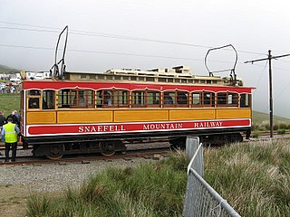 Steam train to the mountain course in Snaefell