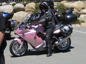 Pink BMW Motorcycle