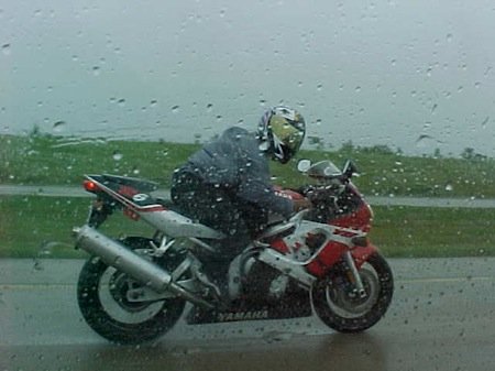 Motorcycle in Rain